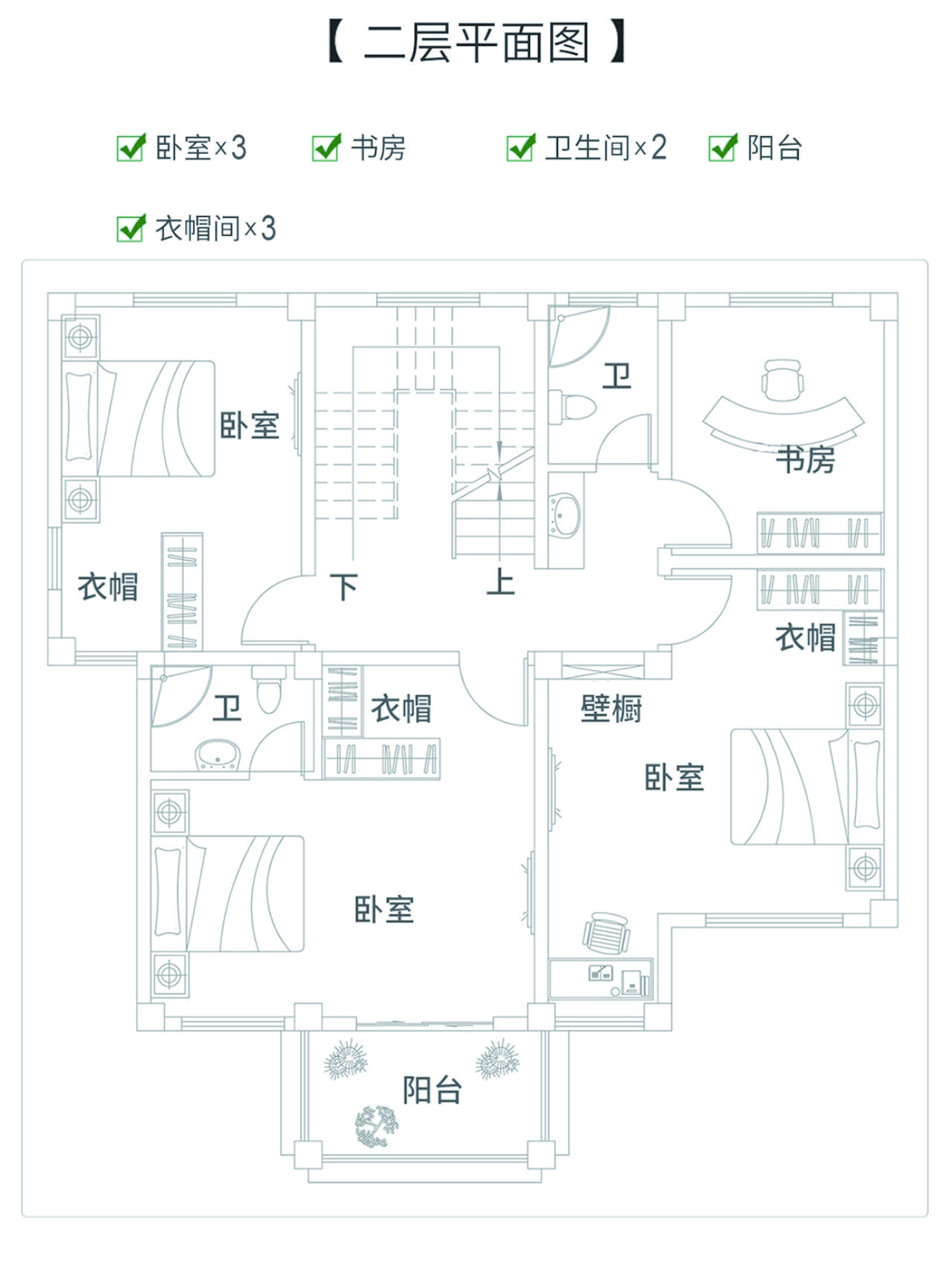 農村簡單大氣三層樓房